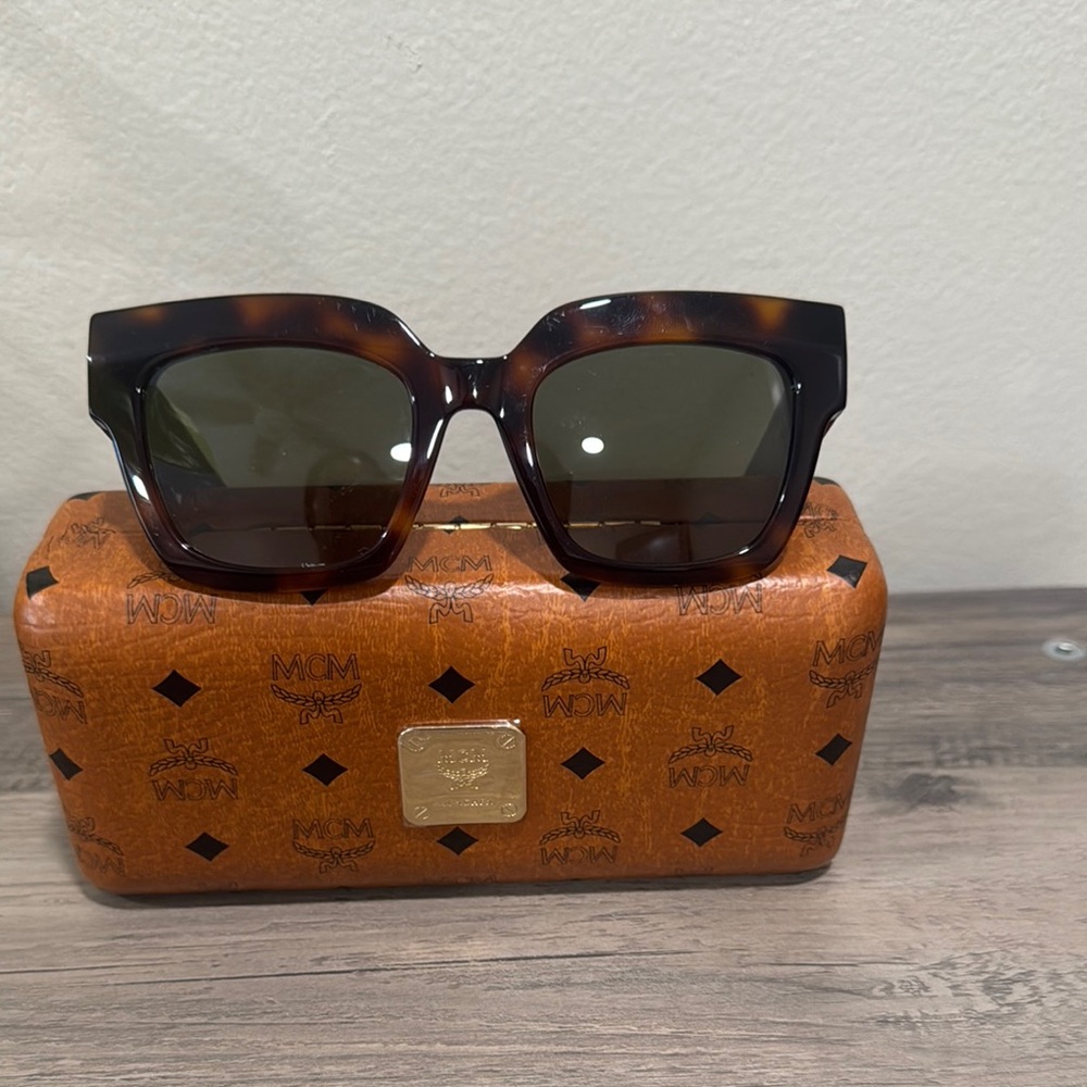 MCM Brown Oversized Sunglasses with Tortoiseshell Frame